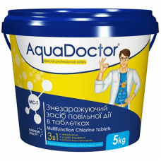 Дезінфектант 3 в 1 на основі хлору AquaDoctor MC-T 1 кг (таблетки по 20 г) Код: 24569